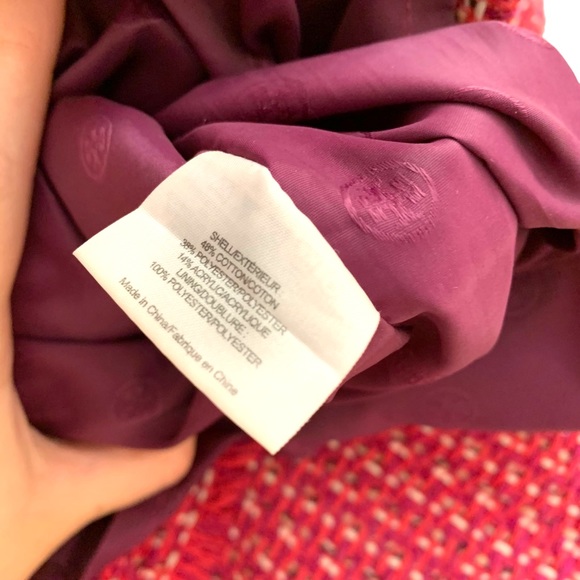 Tory Burch Women’s Petula Merlot Tweed Fringe Sleeveless Sheath Dress size 2 - Picture 12 of 12